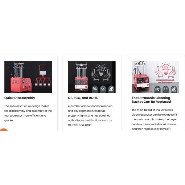 ANCEL AJ400 Fuel Injector Tester Injector Cleaning Machine, 4 Cylinders for Car 110V or 220V