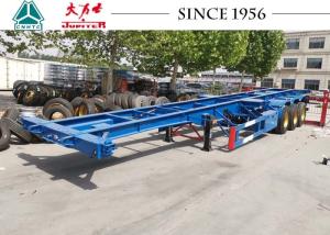 40FT 3 Axle Skeleton Chassis Trailer , Skeletal Container Trailer For Transportation