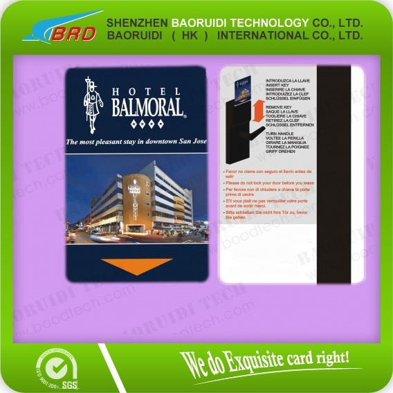 Quality PVC hotel key card with chip printing for sale