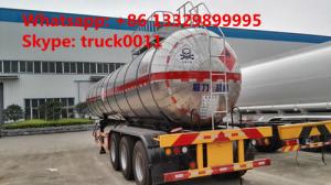 China hot sale good quality 28mt 3 axles methyl chloride transport lpg semi-trailer, 35,000Lbulk lpg gas trailer on sale