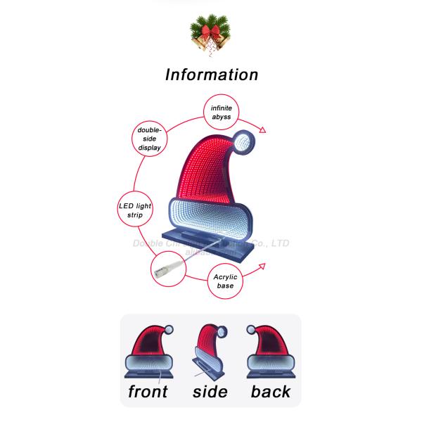 Home Decor Snowman Light Infinity Mirror with 1000lm Luminous Flux and Power Cord