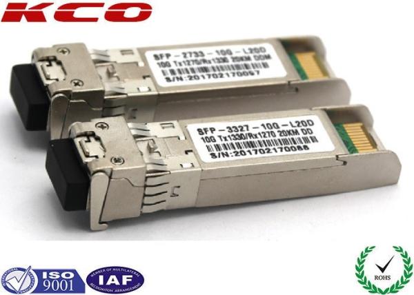 Quality 20KM 10GB Single Mode Simplex LC Connector SFP Fiber Optic Transceiver With DDM for sale