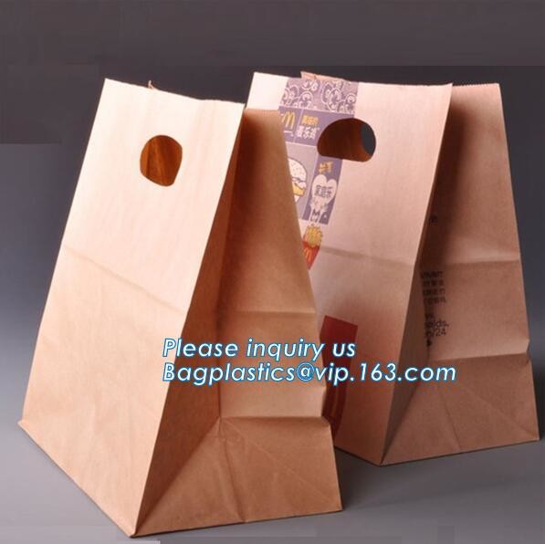 Custom Printing Recycled Brown Kraft Paper Bags,Custom Printed Factory Glassine Paper Bread Small Brown Bag, bagease