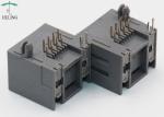 Unshielded RJ45 Ethernet Connector Modular Jack 1 X 2 Ports For Network Repeater