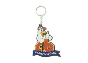 Custom Anime Soft PVC Keychains Metal Ring Material Comfortable To Carry