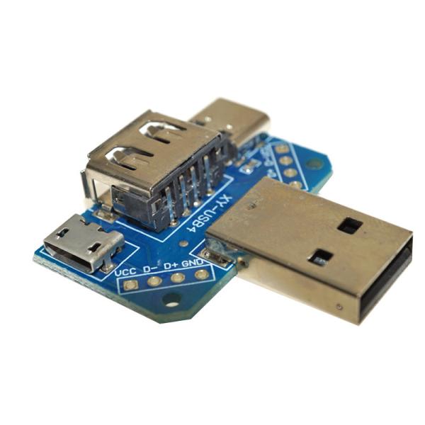 Quality Multiple USB Adapter Micro USB Board Male To Female 4P Type C USB Converter for sale