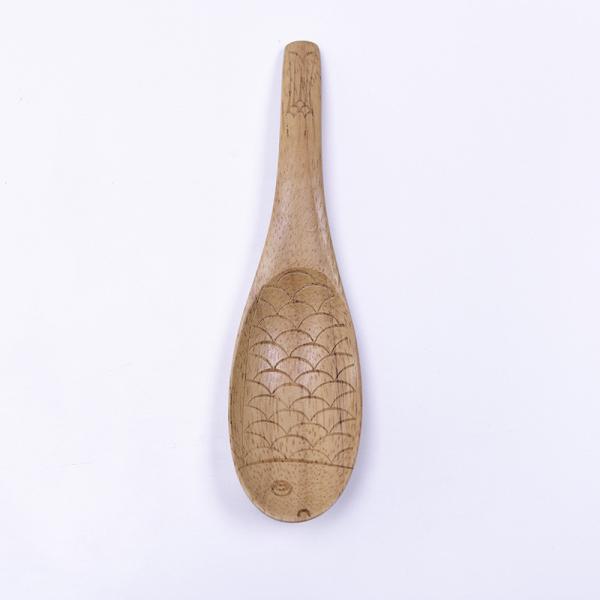 Quality Nanmu Wooden Cooking Utensils Lacquered Fish Shaped  Kitchenware Cutlery Set for sale