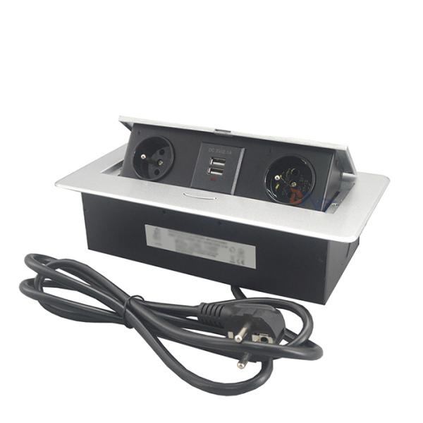 Meeting Room Desktop Pop Up Socket 3MM Square Corner Office AC Outlets