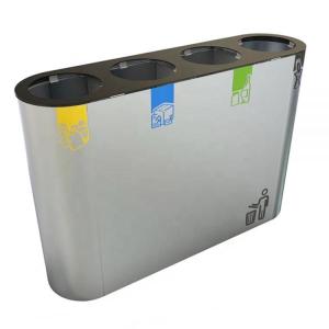 China L800mm*W350mm*H900mm Multi Compartment Trash Can Without Lid on sale