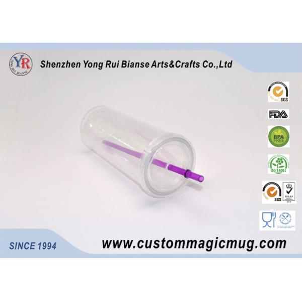 Single Wall Stadium Cup Plastic Straw Cup ODM Personalized Design