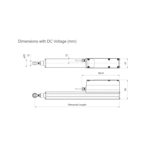 Automatic Window Ventilation Actuator DC24V 12V 3500 Thrust Remote Control System