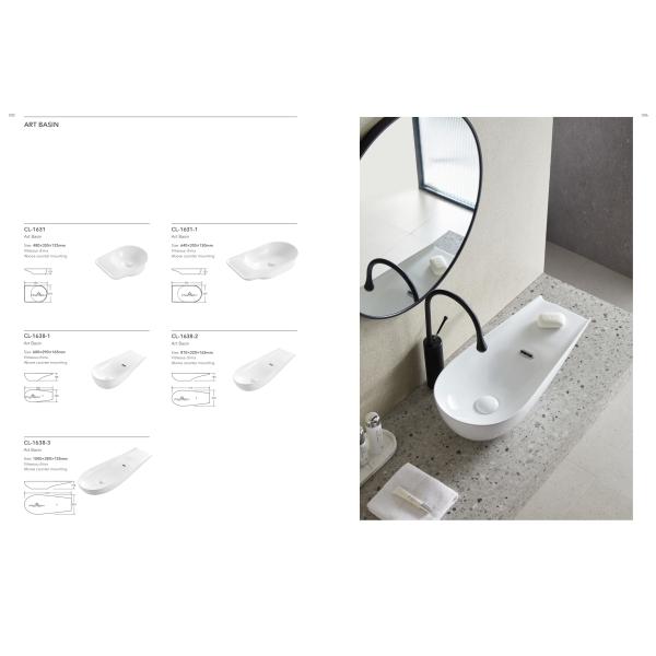 In Stock Bathroom Vanity White Single Porcelain Wash Basin Rectangular Platform Ceramic Washing Basins Countertop Bathroom Sinks