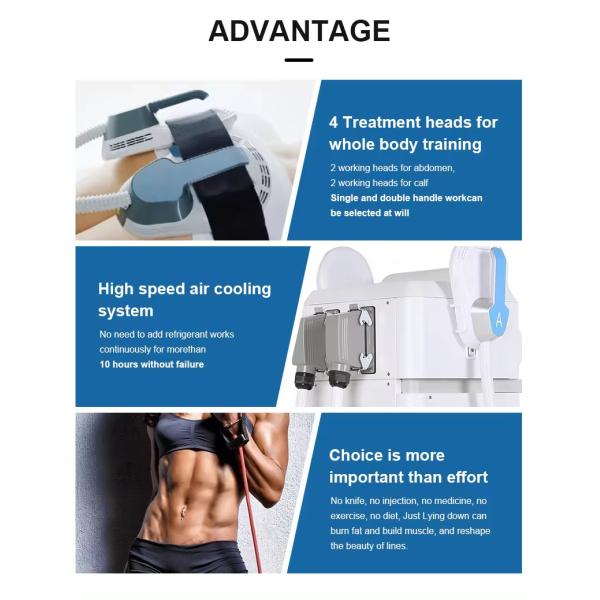 Professional EMS Muscle Stimulator Machine 4500W With 4 Handles