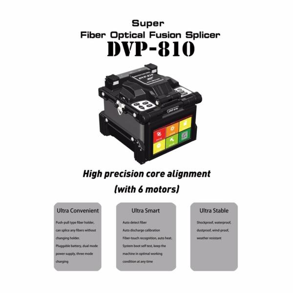 6 Motor Fusion Splicing Machine DVP 810 Optical Fibre Cable Splicing Machine