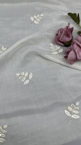New Arrival Tulle Mesh Fabric Breathe Crochet Lace Fabric Leafy Sequin Fabric