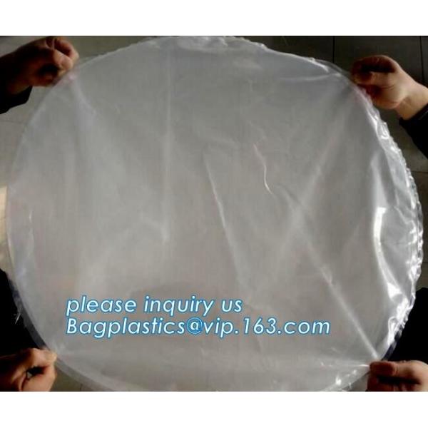 bottom unloading PE liner bag, round bottom bucket liner, plastic pail liner, circle round bottom liner for liquid and p