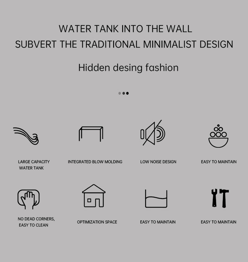 Customization Full Frame Concealed Cistern Tank Inwall Installation