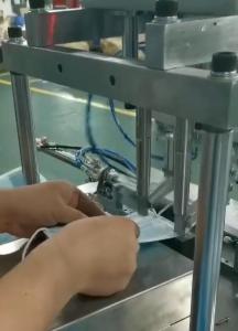 Easy Handling Non Woven Mask Making Machine Two Points Half Automatic Ear Belt Welding