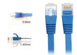 Flat Ethernet LAN Network Data Cable Flame Resistant Polyethylene Insulation