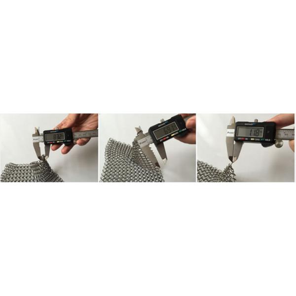 316 Stainless Steel Chainmail Ring Mesh Use Water Features , Shower Curtains