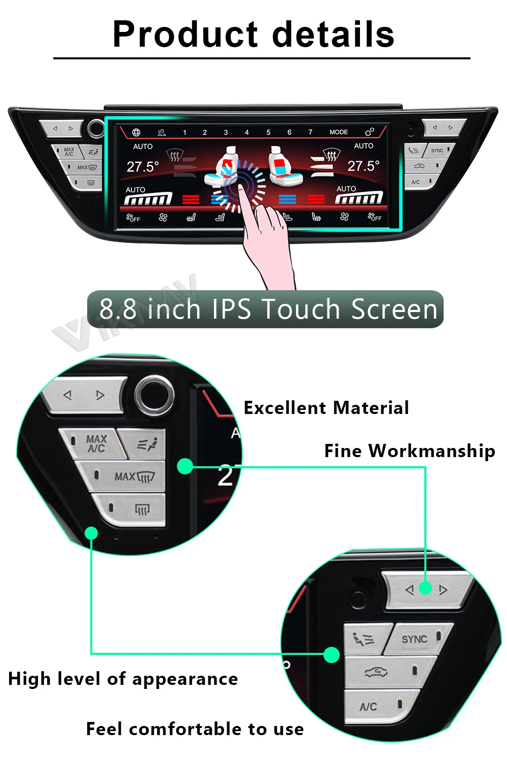 Car Air Conditioner Control Panel Screen X3M G01 G08 X4M G02 F98 BMW Climate Control Unit