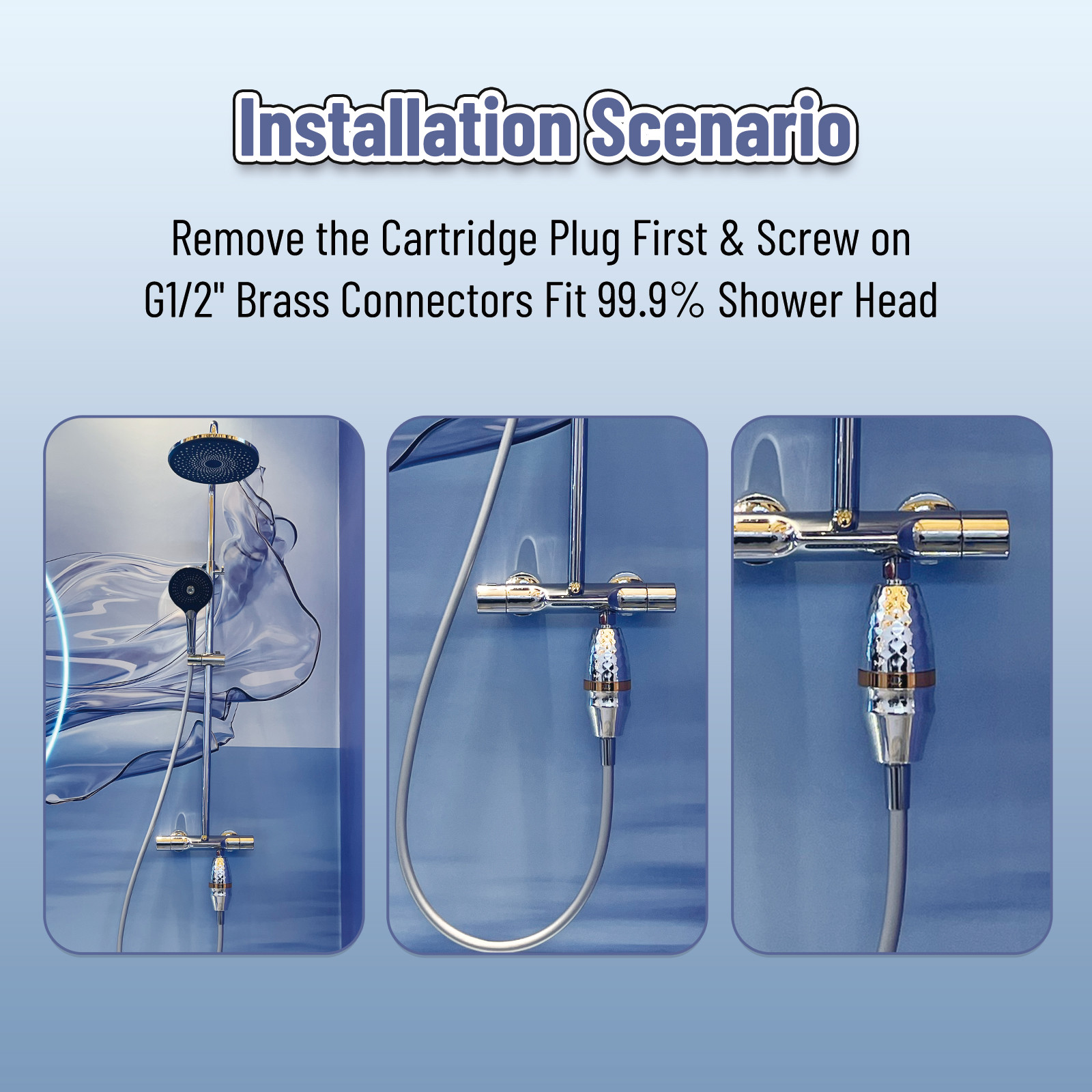 High Output Revitalizing Shower Filter For Hard Water Shower Head Filter Filtration Reduce Dry Itchy Skin