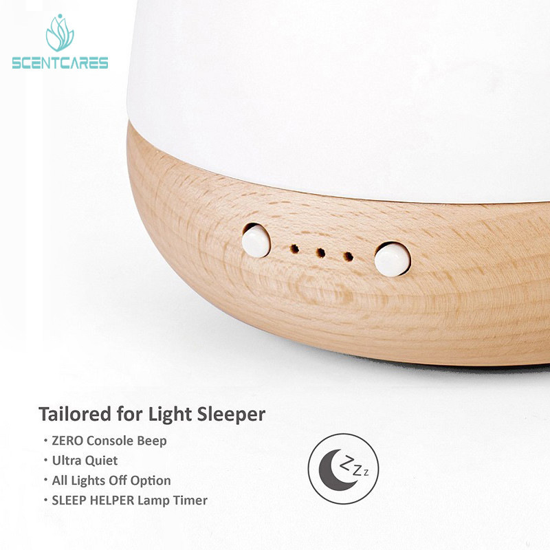 Ceramic solid wood base Ultrasonic Cool Mist Oil Essential Ceramic Aroma Diffuser