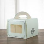 Offset Printing SBS Board Cake Carrying Box With Transparent Window