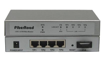 Quality 1 Port FX 4 Port TX Ethernet Fiber Optic Switches Router 200Mhz CPU TCP/ IP PPPoE for sale