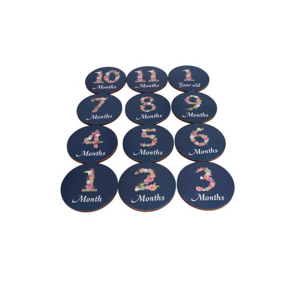 Quality Colored Custom Baby monthly discs -High Quality Smooth surface  and water proof 5mm thickness Ply wood card discs for sale