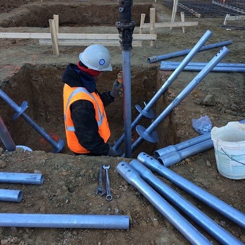 Industrial Helical Anchors Foundation Steel Helix Screw Pile Customized