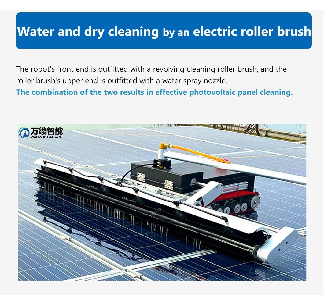 Hot Sales Intelligent Washing or Dry Cleaning Brush for Solar Panel Cleaning with 1.1 Meter Width Head