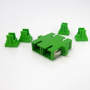 Green Duplex Apc SC Fiber Optic Adapter Single Mode For FTTH FTTB FTTX Network