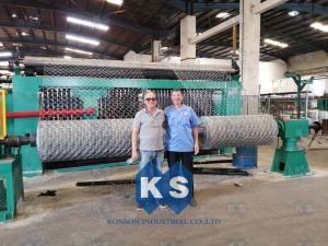Buy cheap PLC Automatic Control Gabion Mesh Machine KS80100-4.0 Stone Cage Isolation Wall product