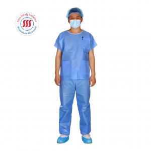 China Disposable Dental Nursing Uniform Women Men Short Sleeve Medical Scrubs Uniforms on sale