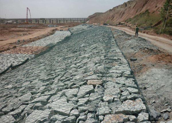 Quality Twisted Wire  Gabion Mattress Erosion Control Hexagonal / Square Hole Shape for sale