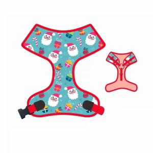 Polyester Padded Christmas Dog Harness Warm And Adorable with Print Pattern