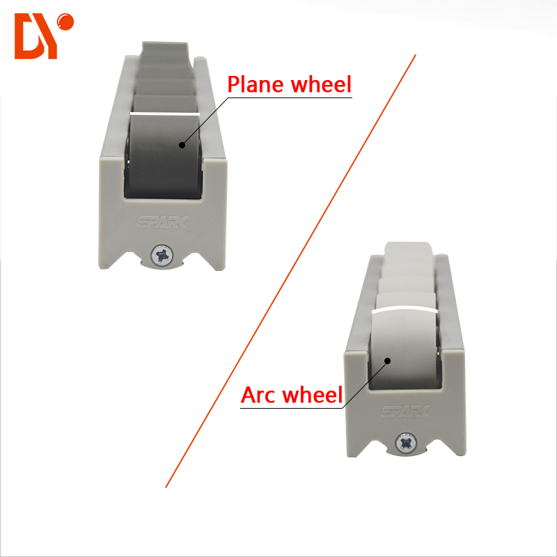 Aluminum Alloy Frame Roller Track Hardware With Plastic Roller Wheel 4 Meter