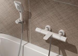 Buy cheap White Golden All Copper ODM Smart Thermostatic Bathtub Faucet product