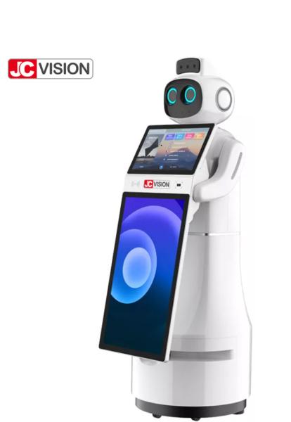 Quality JCVISION Thermal Imaging Reception Robot Visitor Management Humanoid Service for sale