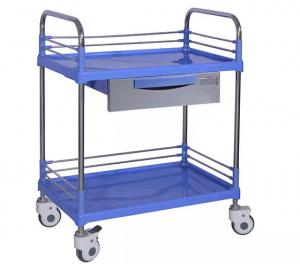 Buy cheap Blue Medical Instrument Trolley Hospital Injection Dressing / Drug Delivery Hospital Trolley product