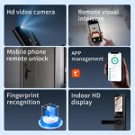 S819-2MAX Digital Lock with Camera Video Intercom Fingerprint Code Key Card Tuya