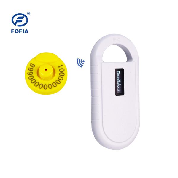 Quality 24/7 OLED White Animal Microchip Scanner With Built-In Buzzer Rfid Reader Handheld for sale
