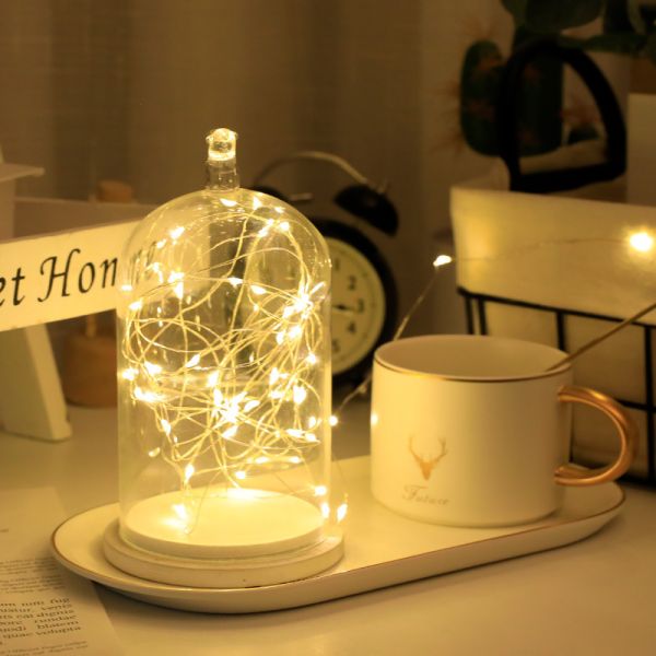 Waterproof Solar Copper Coin Solar String Light 8 Modes Festival Outdoor Decorations