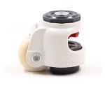 White Aging Resistance Retractable Leveling Casters wheels 42mm 120KG