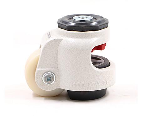 Quality White Aging Resistance Retractable Leveling Casters wheels 42mm 120KG for sale