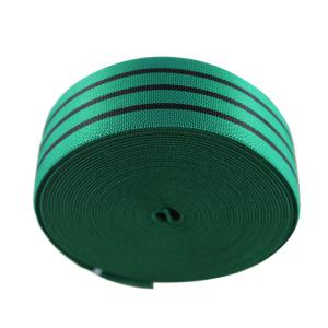 China 40mm Upholstery Elastic Band Green Elastic Webbing For Outdoor Furniture on sale