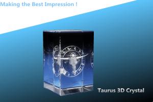 Taurus 3D Crystal/3d crystal cube/3d laser crystal rectangle/2d laser crystal cube