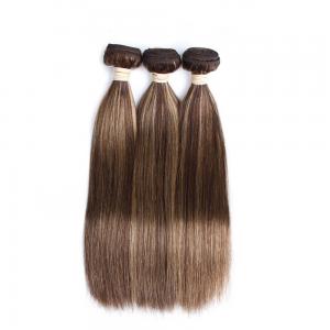 Buy cheap Pre-Colored Brazilian Remy Human Hair Weave Straight Color #P4/27 Piano Color Chocolate Brown product