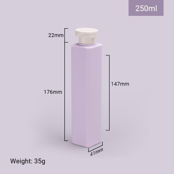 Pump Plastic Shampoo And Conditioner Bottles 250ml Leak Proof Toiletries Skincare